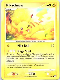 Pikachu 71/99 Non Holo Arceus - Pokemon Card - NM - Image 1