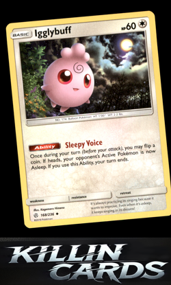 Igglybuff 168/236 Pokemon Uncommon SM - Cosmic Eclipse Card LP - Image 1