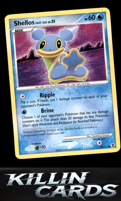 Shellos East Sea 79/111 Pokemon Common Rising Rivals Card NM - Image 1