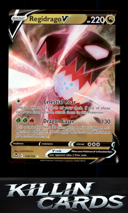 Regidrago V 135/195 Ultra Rare SWSH12: Silver Tempest Pokemon Card NM - Image 1