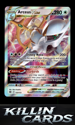 Arceus VSTAR 123/172 Pokemon Ultra Rare SWSH09: Brilliant Stars Card NM - Image 1