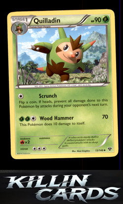 Quilladin 13/146 Pokemon Uncommon XY Base Set Card LP - Image 1