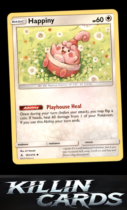 Happiny 161/214 Pokemon Uncommon SM - Unbroken Bonds Card LP - Image 1