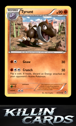 Tyrunt 61/111 Pokemon Uncommon XY - Furious Fists Card NM - Image 1