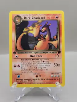 Pokemon 1st Edition Dark Charizard TCG Non-Holo Rare Card 21/82 - Image 1
