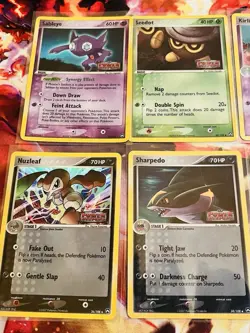 Stamped Reverse Holo Pokemon Card Lot Of 6 Ex Power Keepers MP Vintage Rare - Image 4