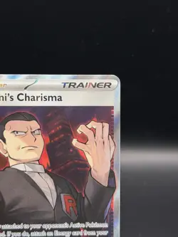 Pokemon TCG Giovanni's Charisma Scarlet & Violet Holo Ultra Rare Card 197/165 - Image 4