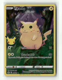 Pikachu 005/025 Celebrations Holo Pokemon 25th Anniversary Trading Card Tcg NM - Image 1