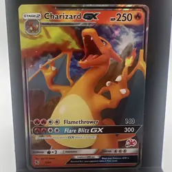 Pokemon TCG Charizard GX Holo Ultra Rare Card Hidden Fates 9/68 A - Image 2