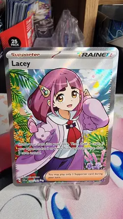 Lacey 166/142 Holo Ultra Rare S&V Stellar Crown Trainer Pokemon Card - Image 1