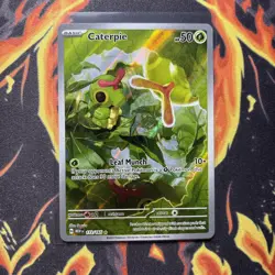 Pokemon TCG Caterpie 172/165 Scarlet & Violet 151 Holo Illustration Rare Card NM - Image 1