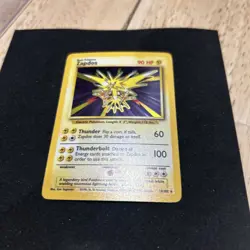 Pokemon TCG Zapdos Base Set Holo Unlimited Rare Card 16/102 LP Condition - Image 2