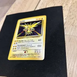 Pokemon TCG Zapdos Base Set Holo Unlimited Rare Card 16/102 LP Condition - Image 3