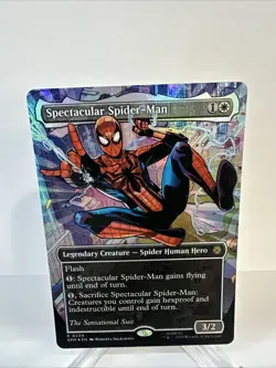 Spectacular Spider-Man (0239) (Borderless) (Textured Foil) Spider-Man Foil - Image 1