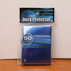ULTRA PRO METALIZED SAPPHIRE GLOW DECK PROTECTOR SLEEVES (STANDARD SIZE) 50ct - Image 1