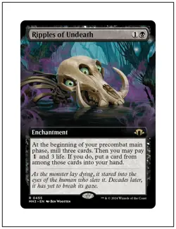 1x Ripples of Undeath, Extended Art, Magic MTG NM - Image 1