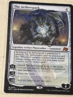 mtg The Aetherspark, planeswalker, Aetherdrift, unplayed - Image 1