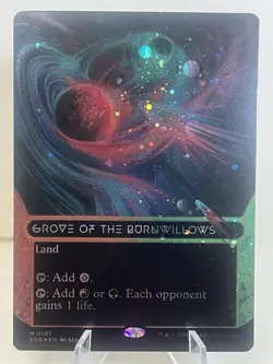 1x - Grove of the Burnwillows - GALAXY FOIL BORDERLESS #107 - Stellar Sights MTG - Image 2