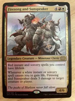 MTG Firesong and Sunspeaker Double Masters 2022 215/331 FOIL Rare NM/M - Image 1