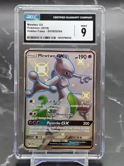2019 Pokemon Mewtwo-GX SV59/SV94 Hidden Fates Shiny Vault CGC 9 Mint - Image 1