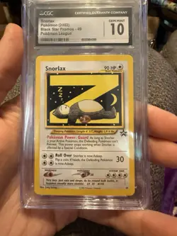 Pokemon 2002 Snorlax #49 Pokemon League Promo Black Star Promo GEM MINT CGC 10 - Image 1
