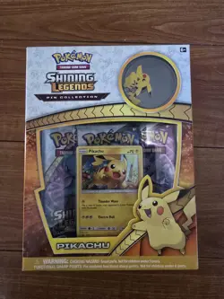Pokemon TCG Shining Legends Pikachu Pin Collection - Image 1