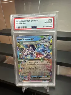 Pokemon Scarlet & Violet Stellar Crown Lapras EX #032/142 PSA 10 - Image 1