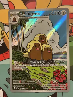 Alolan Dugtrio 208/191 Art Rare Full Art Surging Sparks Pokemon TCG - Image 1