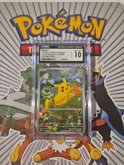 Pokemon Singles Pikachu (2025) S. Chinese Gem Pack VOL. 1 07 08/09 AR CGC 10 - Image 1
