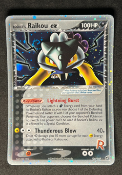 Rocket's Raikou ex 108/107 Pokemon Ex Deoxys -Secret Rare Holo- NM - Image 1