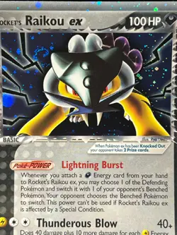 Rocket's Raikou ex 108/107 Pokemon Ex Deoxys -Secret Rare Holo- NM - Image 2