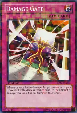 Damage Gate - BP02-EN205 - Mosaic Rare - 1st Edition - Lightly Played - Image 1