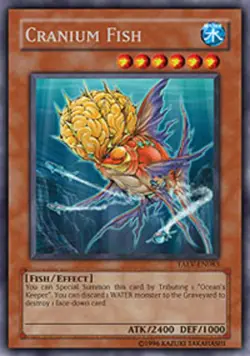 Yugioh! MP Cranium Fish - TAEV-EN083 - Secret Rare - 1st Edition Moderately Play - Image 1