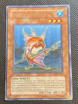 YuGiOh! Ocean's Keeper TAEV-EN081 Rare 1st Edition Near Mint Tactical Evolution - Image 1