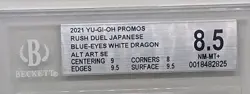 2021 YU-GI-OH Promos Blue Eyes White Dragon Rush Duel Japanese Alt Art Grade 8.5 - Image 4