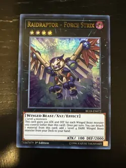 Yugioh! - Raidraptor - Force Strix BLLR-EN072 Ultra Rare 1st Edition NM - Image 1
