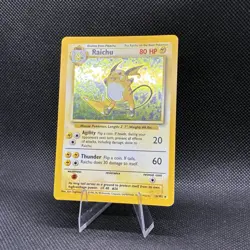 (NM) Raichu 014/102 Base Set Unlimited Holo Rare Vintage Pokemon Card - Image 5