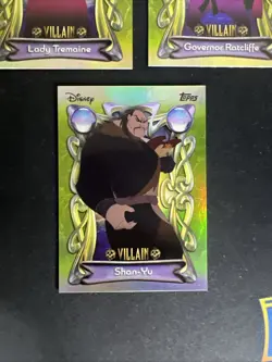 2025 Topps Disney Wonder Villain Card Lot (3) Lady Tremaine, Ratcliffe, Shan-Yu - Image 4