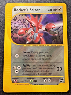 Rocket's Scizor WoTC Best of Game Black Star Promo 4 Pokemon Card Near Mint - Image 1