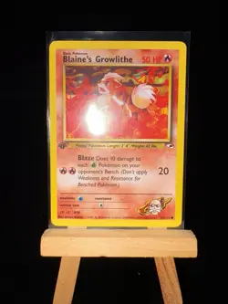 Blaine's Growlithe Gym Heroes 1st Edition 62/132 Common Pokemon TCG Card - Image 3