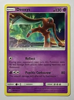 Deoxys 68/168 (MP) Rare Sun & Moon: Celestial Storm 2018 Pokemon Card - Image 1