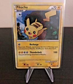 Pokemon TCG Pikachu HGSS03 Black Star Promo Holo 2010 Card Sleeve - Image 1