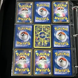 Pokemon Vintage Cards (METAL CUSTOM MEW) Binder Pages Lot - Image 2
