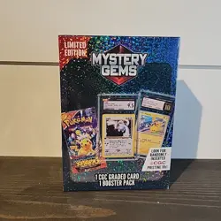 Pokemon TCG - Mystery Gems: 1 CGC Graded Card and 1 Booster Pack 💎SEALED💎 - Image 1