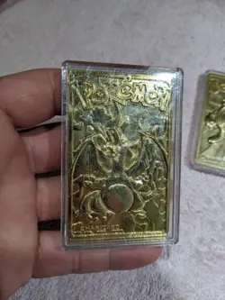 Burger King 23kt Gold Plate Pokemon Metal Card - Charizard W/ Plastic Case - Image 4