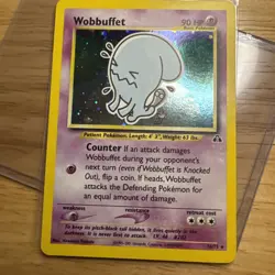 Pokemon TCG Wobbuffet Neo Discovery 16 Holo Unlimited Holo Rare Card Nm+ - Image 2