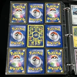 Pokemon Vintage Cards (METAL CUSTOM MEW) Binder Pages Lot - Image 2
