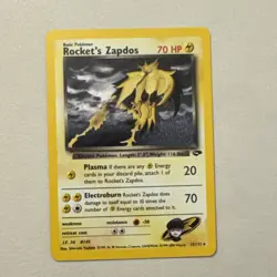 Rockets Zapdos Gym Challenge Holo Card 15/132 Pokemon TCG Vintage - Image 1