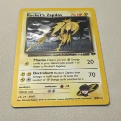 Rockets Zapdos Gym Challenge Holo Card 15/132 Pokemon TCG Vintage - Image 2