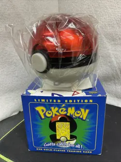 Nintendo Pokemon Burger King Trading Card Gold Plated 23k Blue Togepi Sealed - Image 1